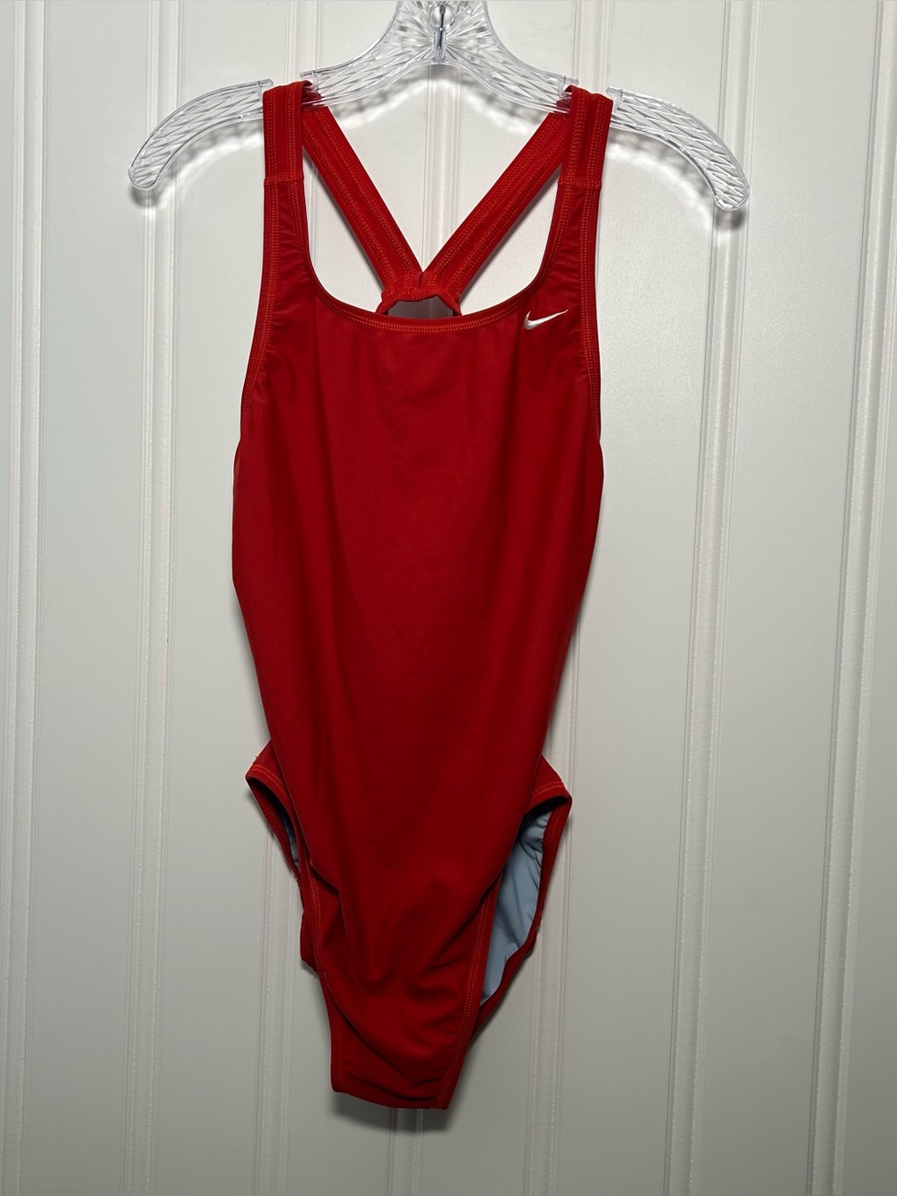 Nike Red One Piece Swimsuit Open Back Athletic Swimwear 12
